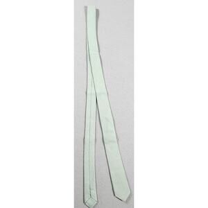 Cotton Solid Skinny Necktie 2" Stylish Long Easy Knot Length Light Mint Green